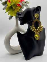 Golden Sunflower Drop Earrings